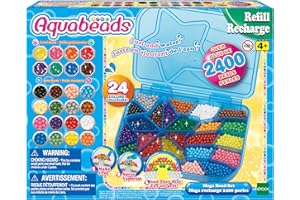 Aquabeads Mega Bead Set - Arts & Crafts Bead Refill Kit for Children Ages 4+ - Includes Over 2,400 Beads and Shooting Star Storage Case