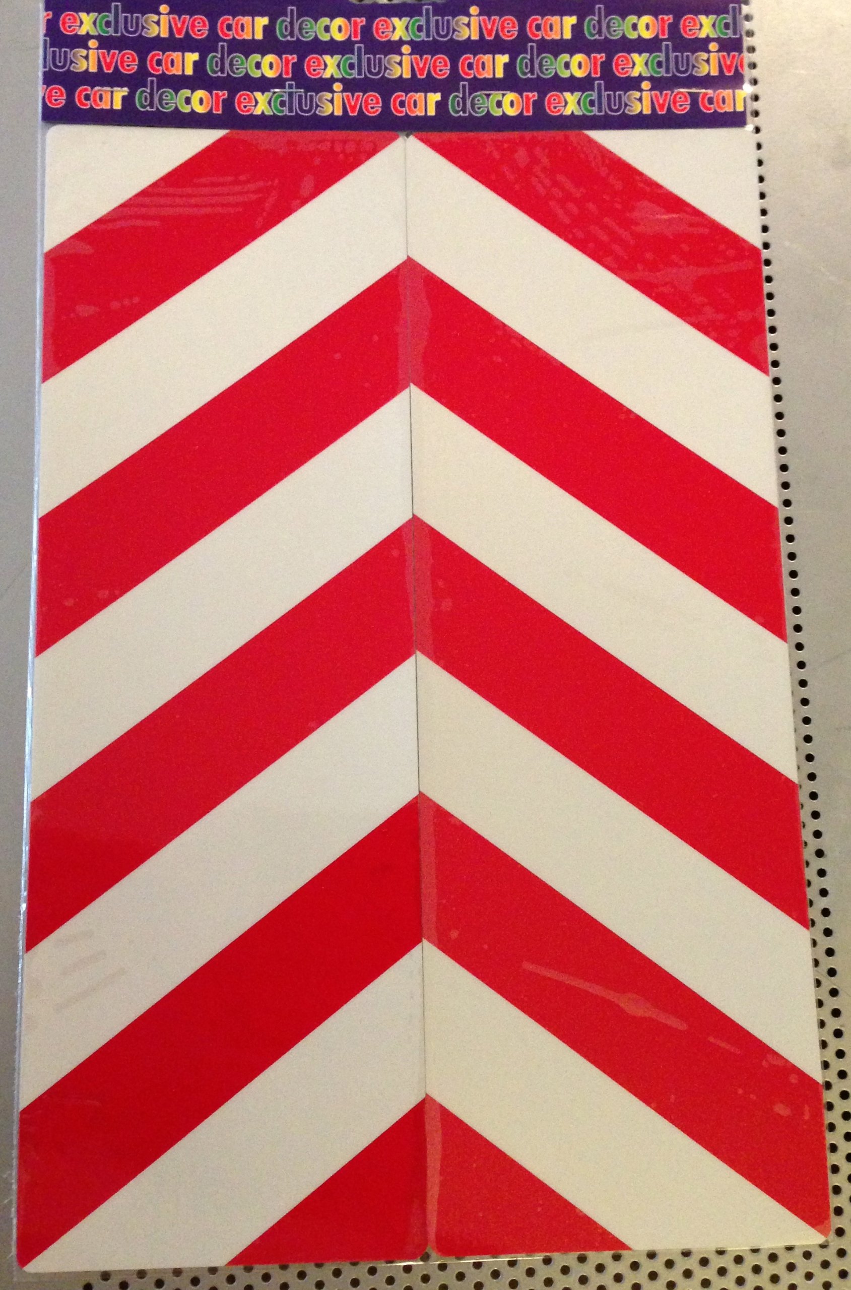 Folie Reflective Warning Signs 2x Red/White Stripes 30 x 10 cm