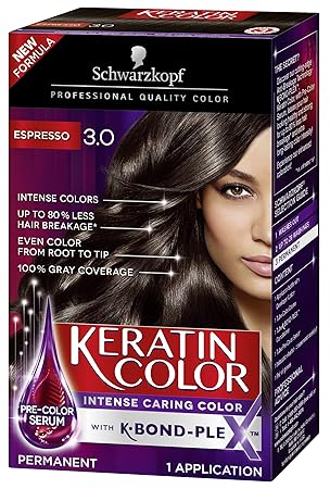 Schwarzkopf Keratin Hair Color Espresso 3 0 2 03 Ounce By