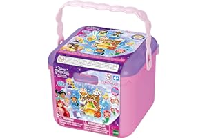AquaBeads Disney Princess Creation Cube, Complete Arts & Crafts Bead Kit for Children - Over 2,500 Beads & Display Stand The Create Belle, Ariel, Tiana, Rapunzel and More