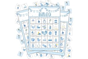 Disfuco Baby Shower Bingo, Bingo Game for 24 Players (A04)
