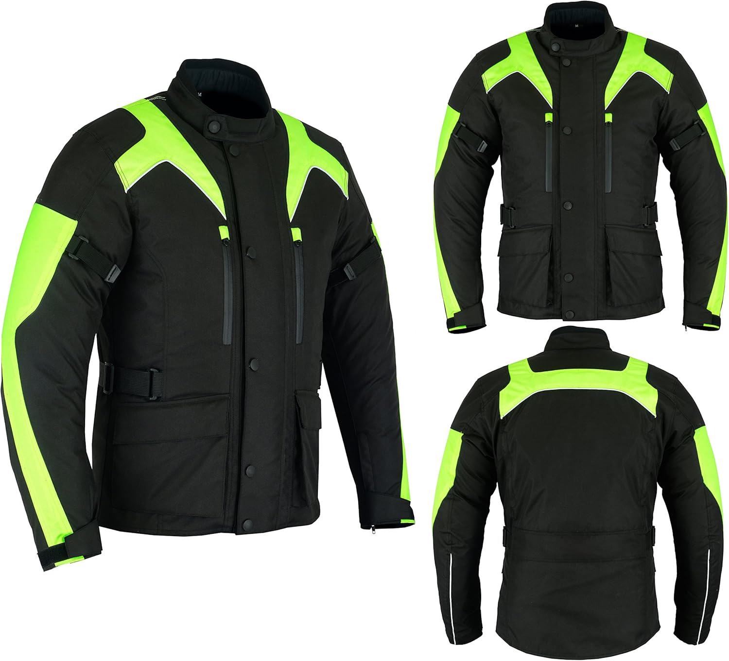 Sterling Sports® Mens Waterproof Jackets CE Armoured Motorcycle Men's, Quick Dry Motorbike Jacket for Summer or Winter Riding