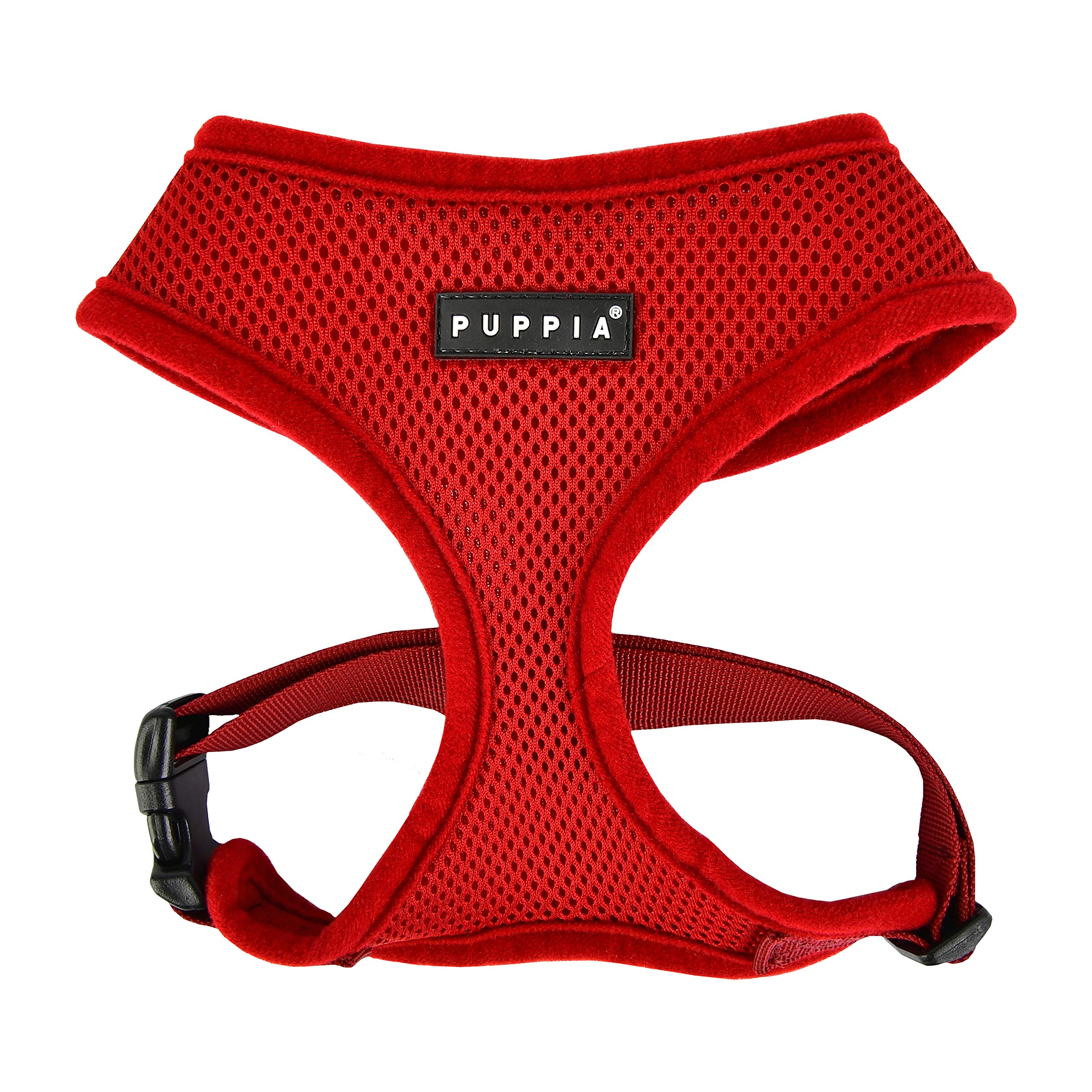Puppia Dog Harness small dog and medium dog harness - Super soft and comfortable in many colours - Also usable as Puppy Harness - Anti Pull Dog Lead, Wine Red, XXL