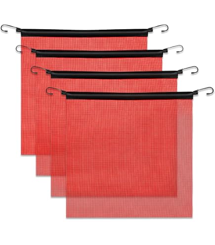 Wide Load Sign Safety Flags For Trucks, Pack Of 4 Warning Safety Flag With Vinyl Welt Oversize Load Sign