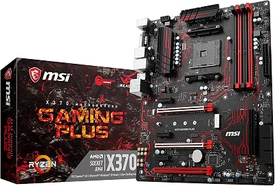 MSI X370 GAMING PLUS AM4 AMD RYZEN 7th Gen DDR4 ATX Motherboard Black