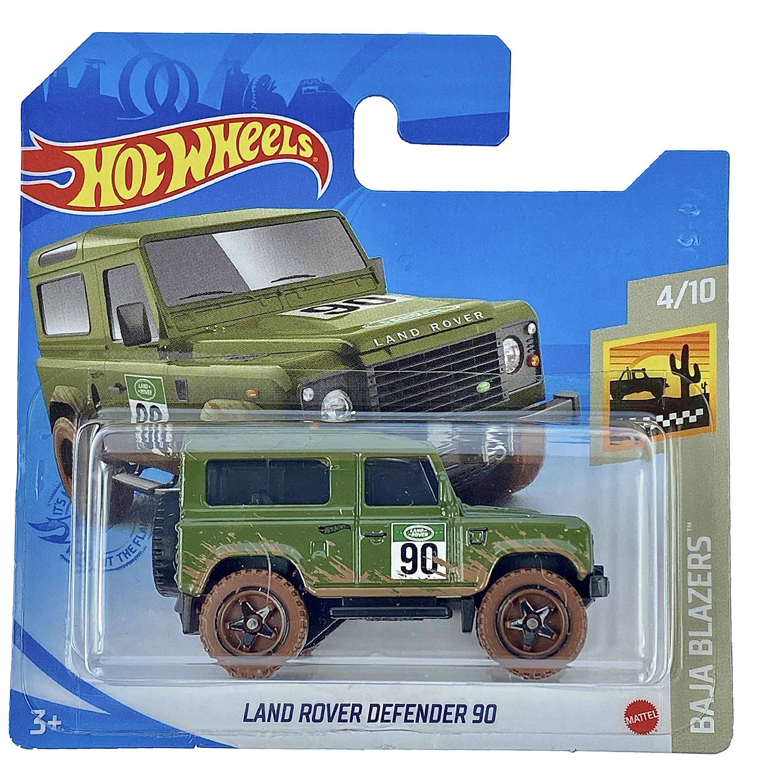 Hot-Wheels Land Rover Defender 90 (Green) 4/10 Baja Blazers 2021 - 32/250 (Short Card) GRX66