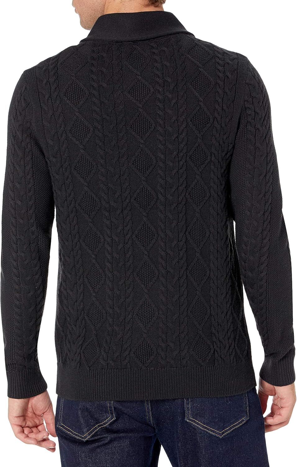  Brand - Goodthreads Men's Supersoft Shawl Collar Cable Knit Pullover Sweater: Clothing
