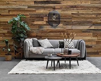 Barnwood Wandholz Braun Wandverkleidung Aus Holz In 3d Optik 0 8 M2 Altholz Sonnenverbrannt Amazon De Baumarkt