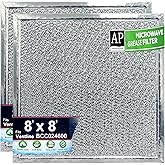 Amazinpure 2X 8x8 inches Premium Ultra-Flow Heavy-Duty Range Hood Filter Replacement Compatible with Ventline BCC024600 for Exhaust Fan Aluminum Mesh Grease Filter for Stove Vent Filter Kitchen Oven