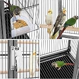 Yaheetech Large Bird Cage Flight Parrot Cage with Rolling Stand Black view 4