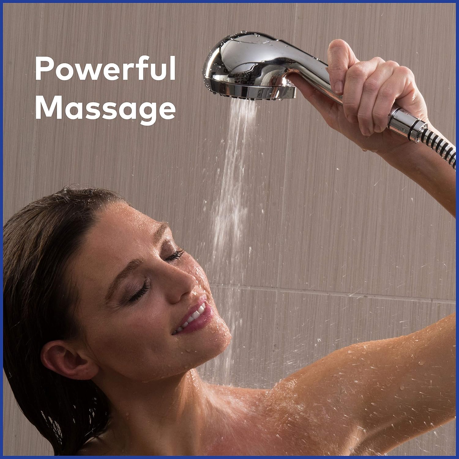 Waterpik High Pressure Shower Head Handheld Spray, 2-in-1 Dual System with 5-Foot Hose PowerPulse Therapeutic Massage, Chrome, 2.5 GPM XET-633-643 - - 