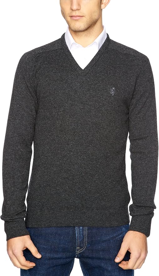 Pringle Classic VNeck Men's Jumper Charcoal Large Amazon.co.uk Clothing