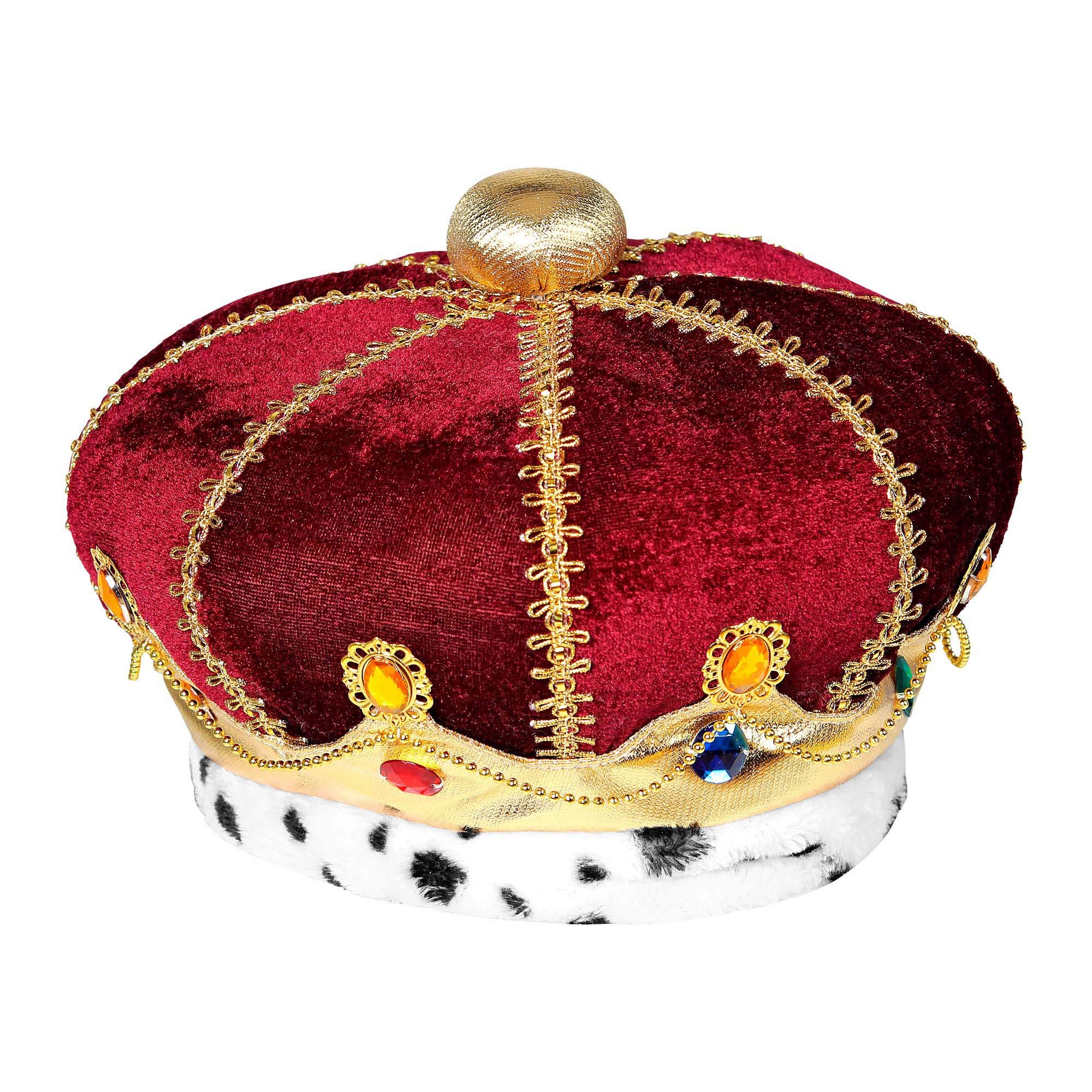 Widmann 09841 Royal Crown with Gemstones, Nobility, Royal, Hat, Headpiece, Accessory, Carnival, Theme Party
