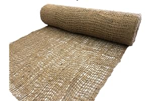 AK TRADING CO. Jute Erosion Control, Soil Saver Mesh Blanket - 48" Wide x 20 Yards (60 feet Long) - 240 Sq. Ft. Coverage