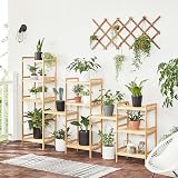 SONGMICS 5-Tier Bamboo Storage Rack 31.5 x 45 x 142 cm Natural BCB075N01 view 4
