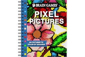 Brain Games - Pixel Pictures: 104 Pictures to Color by Squares