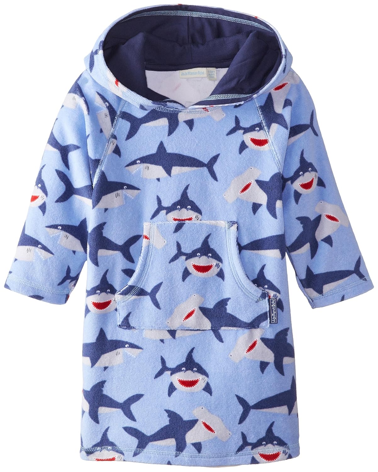 towelling hooded pull on