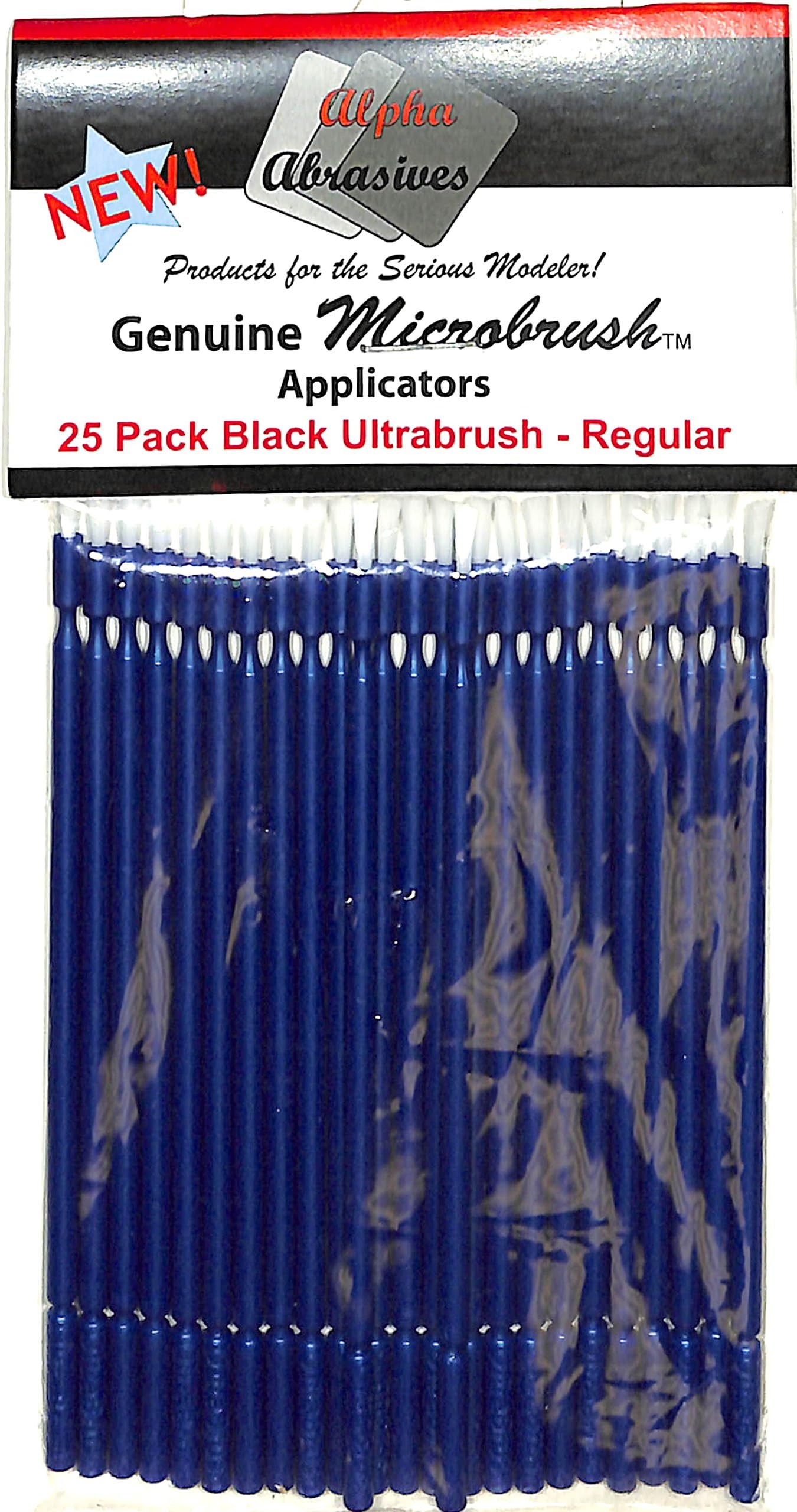 APA1300 Alpha Abrasives Microbrush Applicators - Ultrabursh Regular - 25 Pack