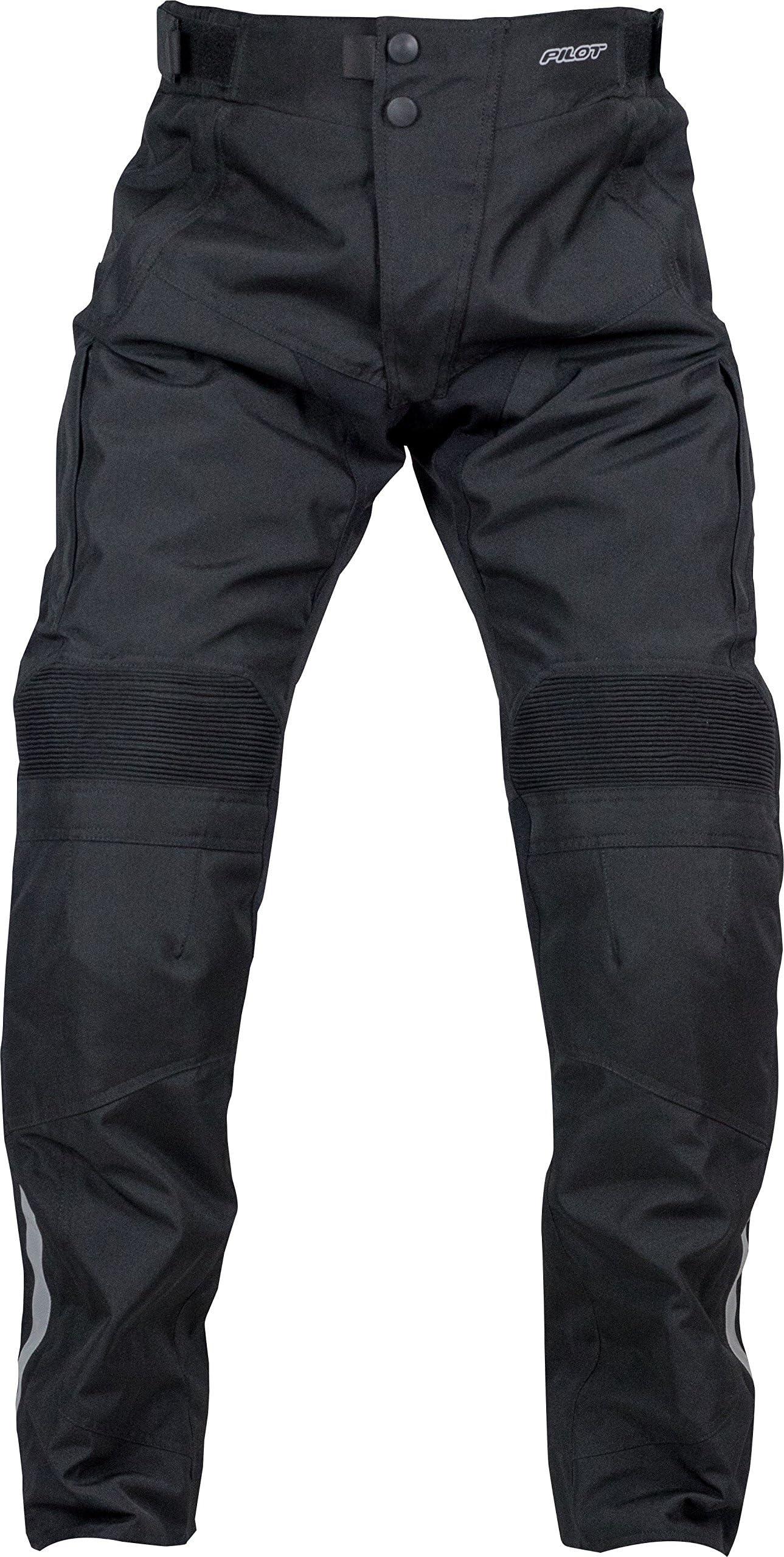Pilot Motosport Men's Dura Motorcycle Over Pants (32-34, Tall) (Black, Medium - Tall)
