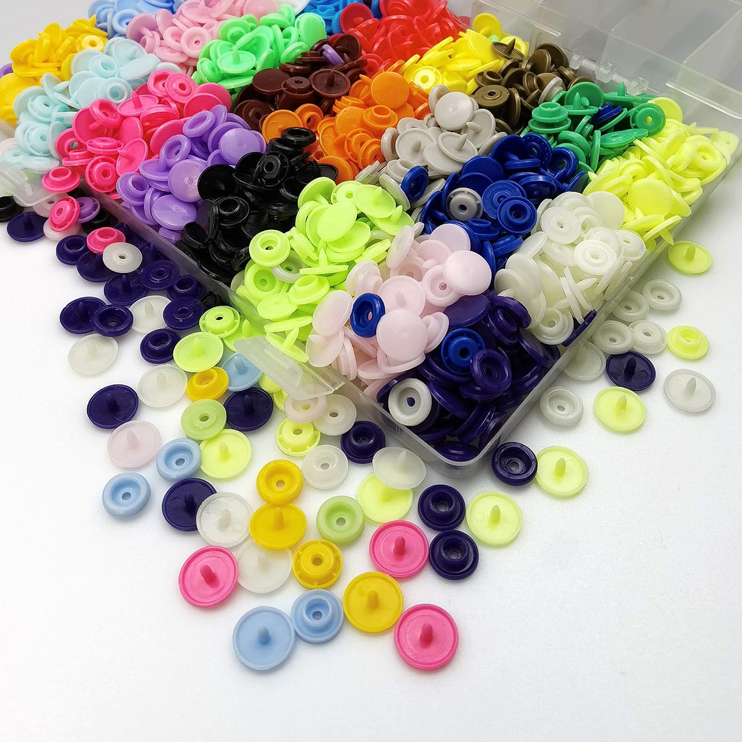 TmppDeco Plastic Snaps with Snap Pliers, 460 Sets 24-Colors Snaps Buttons for Sewing, Snap Fasteners kit for Sewing, Clothing, Crafting, Diaper, Bibs