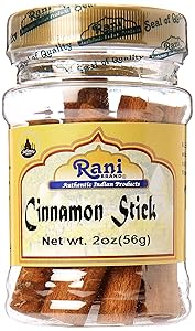 Rani Cinnamon Sticks 2oz (56g) ~ 6-8 Sticks 3 Inches in Length Cassia Ceylon Round ~ All Natural | Vegan | No Colors | Gluten Free Ingredients | NON-GMO