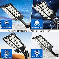 JAYNLT Y-5200W Solar Street Lights Outdoor,520000LM