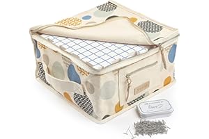 KnitIQ Blocking Mats for Knitting & Crochet Projects – Extra Thick Blocking Boards for Crochet Projects or Needlework with Grids, 150 T-pins and Storage Bag for Knitting Supplies - Pack of 9- Artisan