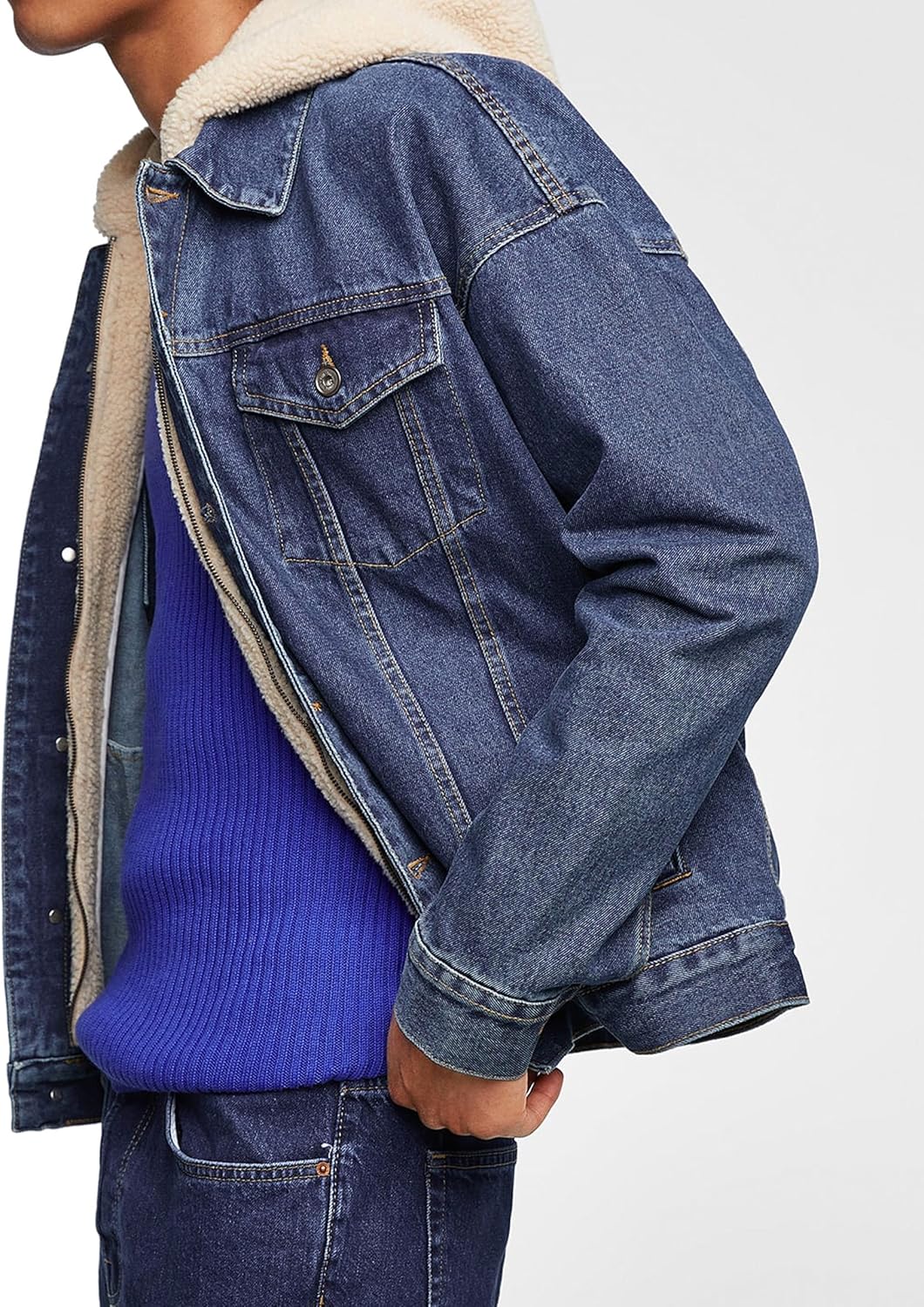 oversized jean jacket zara