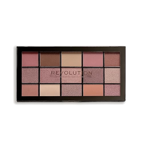 Revolution Beauty Reloaded Eyeshadow Palette, Includes 15 Highly Pigmented Shades, Matte & Shimmer Finishes, Long Wearing, Provocative, 16.5g