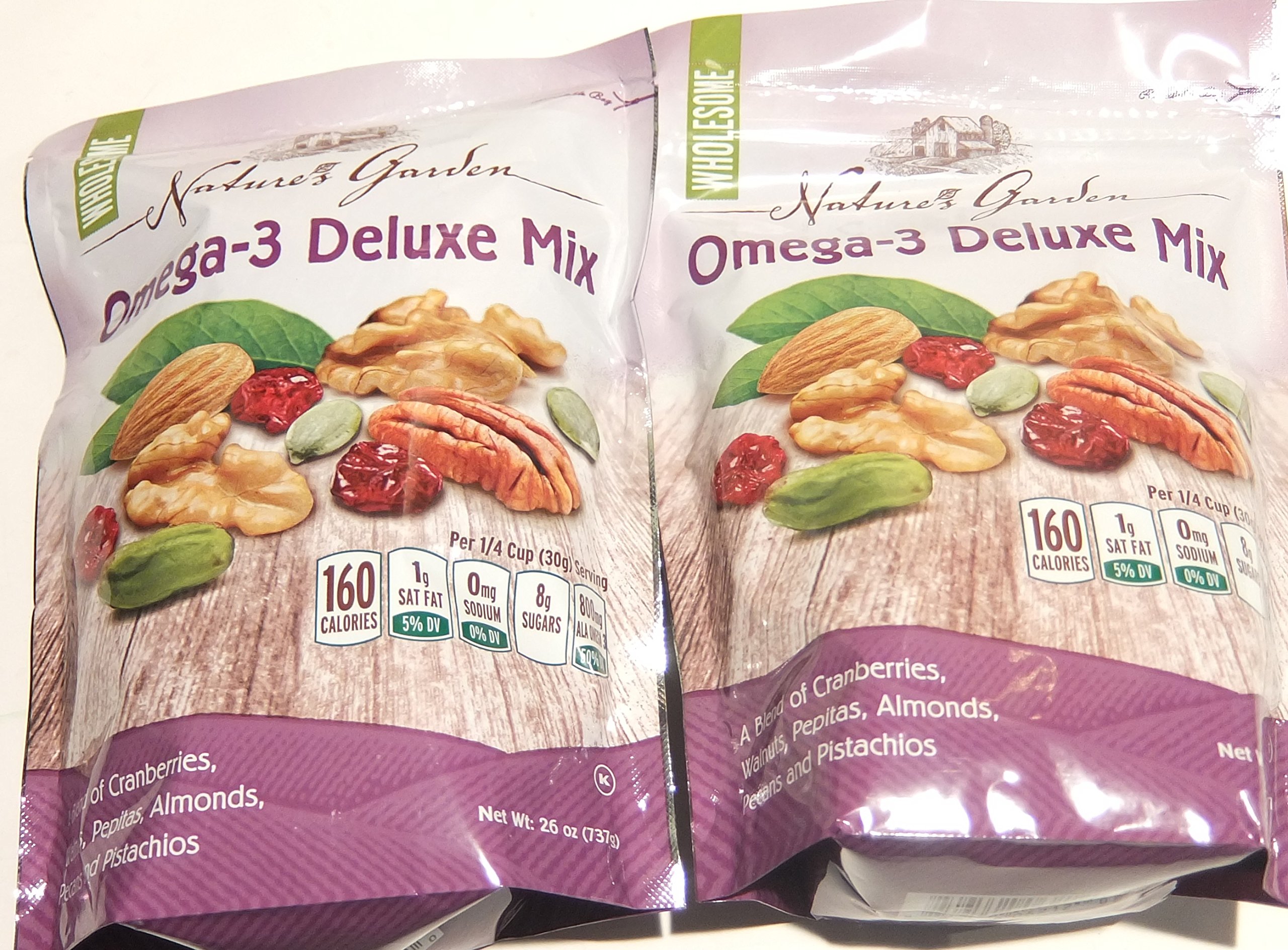 Omega 3 Deluxe Mix 1 lb Delicious Trail Mix by Snack Farms