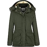 Wenven Women's Winter Warm Sherpa Lined Jacket Heavy Parka Coat with Hood