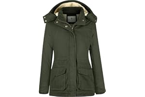 WenVen Women's Winter Warm Sherpa Lined Jacket Heavy Parka Coat with Hood