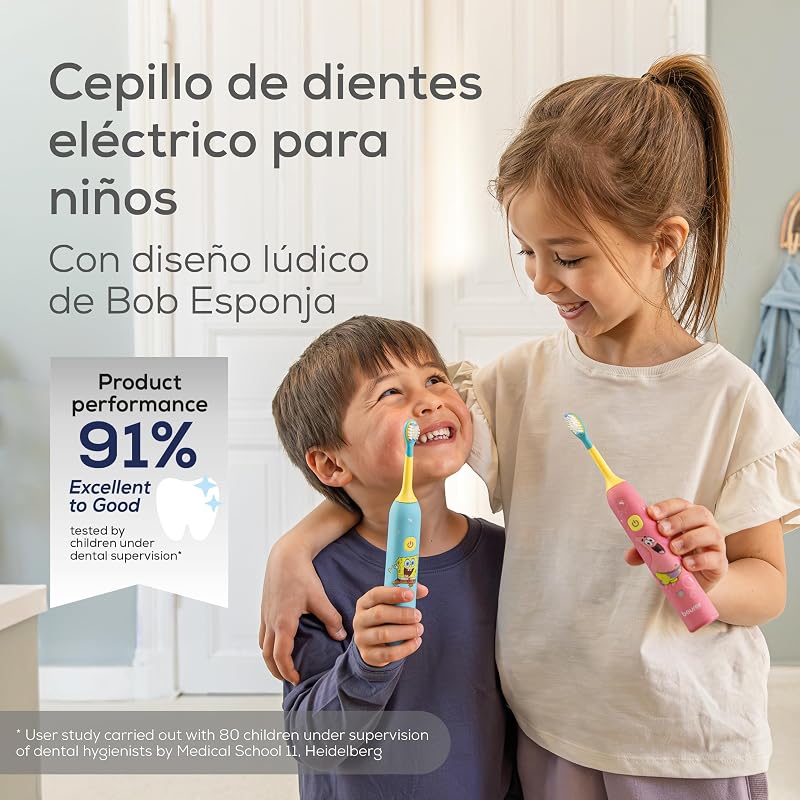 SC 11 Aqua Blue Spongebob Escova de Dentes Elétrica para Crianças