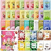 40Pcs Collagen Face Masks Skincare Set for Women, Spa Face Mask with Collagen Extract, Bulk Facial Mask for Teen Girls, Korean Face Mask Sheet Gift for Sensitive Skin, Daily Hydrating Skincare Routine