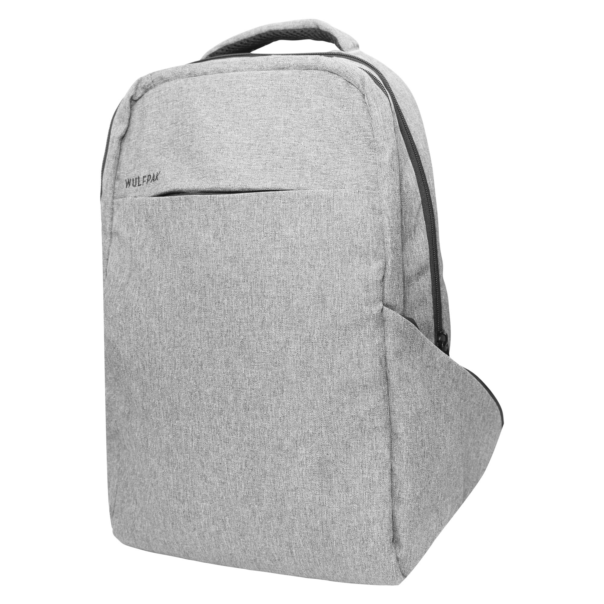 Laptop Backpack - Wulfpac professional anti-theft business rucksack - large, cool, slim, water-proof (resistant) bag - for school travel women girls men boys - fits 14, 15-.6, 16-.6, 17-.3 inch laptop