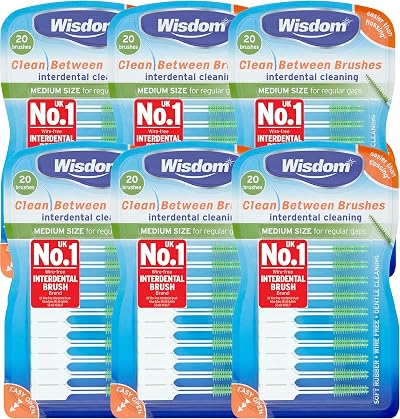Wisdom Interdental Medium Brushes Green Pack of 120