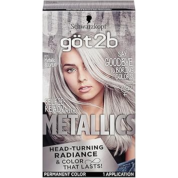 Buy Got2b Metallic Permanent Hair Color M71 Metallic Silver