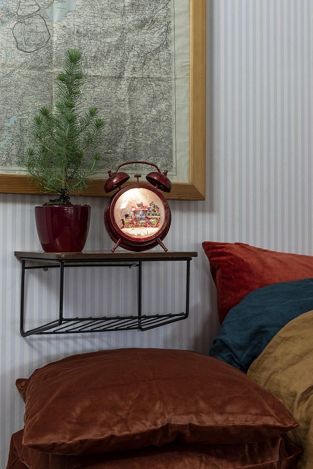 Konstsmide Christmas LED Snow Globe Lantern Alarm Clock with Train Scene - Image 4