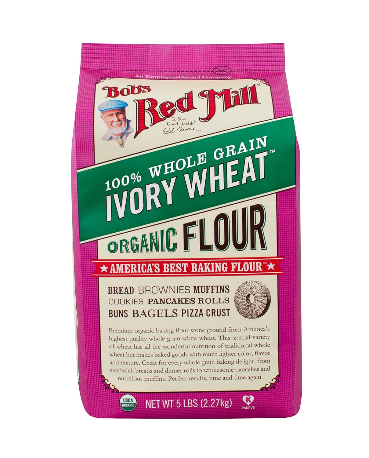 Organic White Whole Wheat Flour, 5 lbs (2.26 kg) Amazon.co.uk Grocery