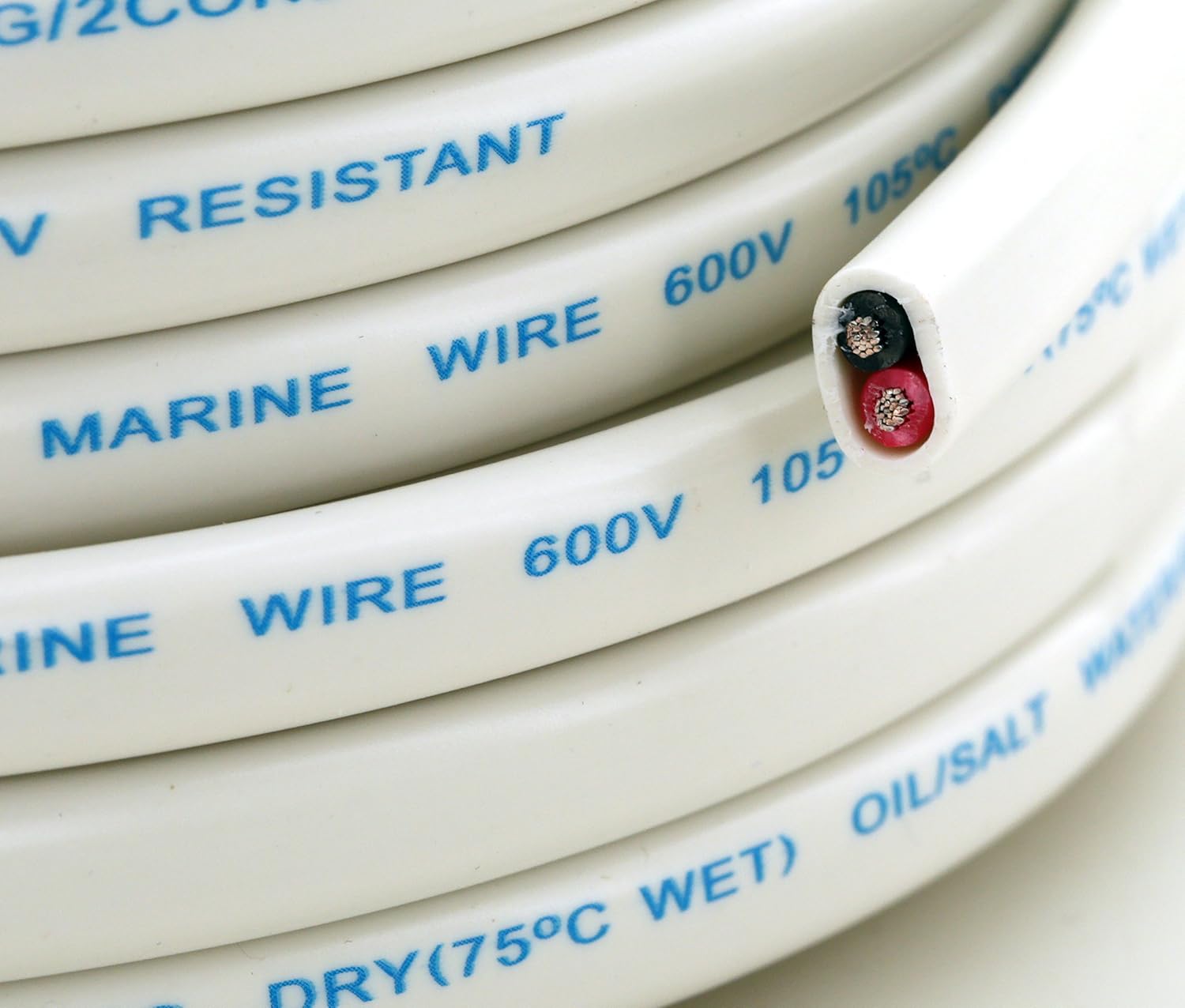 GS Power’s 16 Ga (True American Wire Gauge) AWG Tinned Oxygen Free Copper OFC Duplex 16/2 Dual Conductor AC Marine Boat Battery Wire. Cable Length: 100 FT (50 or 200' Options Available): Automotive