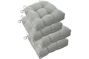ELFJOY Chair Cushions for Dining Chairs Set of 4 Office Chair Cushion 18x18x3 Inches Kitchen Chair Pads Soft and Comfortable 