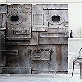 Ambesonne Industrial Shower Curtain, Rusty Iron
