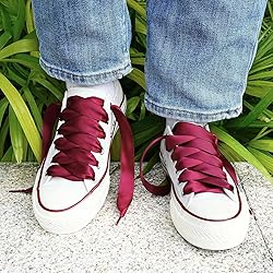 Booyckiy Flat Colorful Satin Ribbon Shoelaces