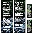 Gueevin 70 Pcs Psalm 91 Bookmarks Christian Bookmarks with Bible Verse Quotes Religious About Protection for Christian Gift Men Women Military Firefighters EMS Paramedics Policemen
