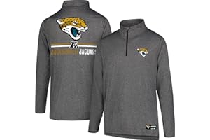 Ultra Game Adults NFL Official Super Soft Quarter Zip Long Sleeve T-Shirt