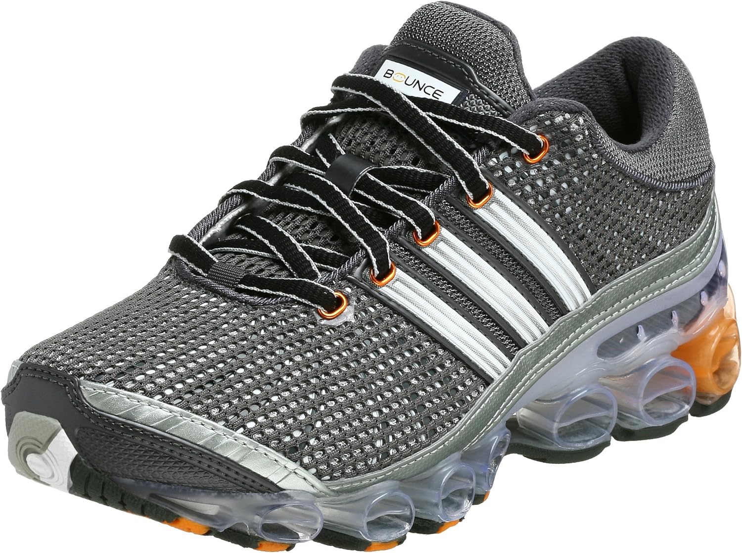 adidas Women's Microbounce + FH 08 Running Shoe, Graphite/Blk/Orange
