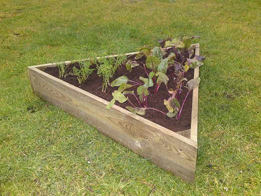 Madera triangular cama de germinación 1 metro de longitud lados 15 ...