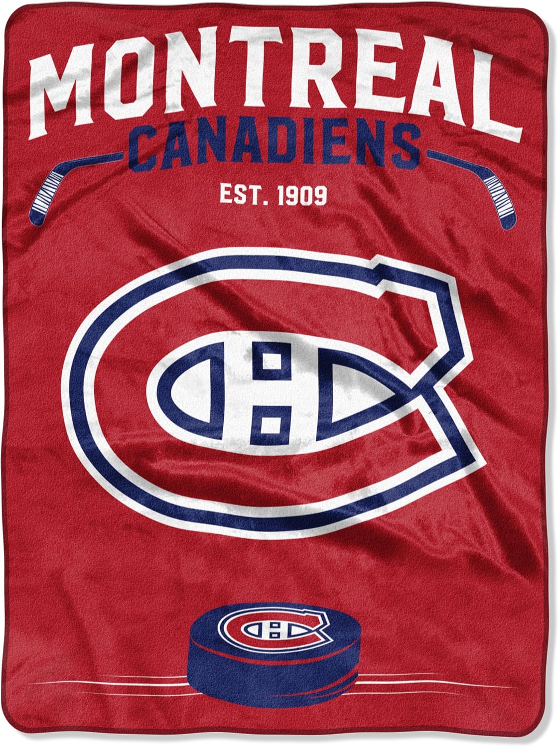 Officially Licensed NHL Montreal Canadiens Inspired Plush Raschel Throw