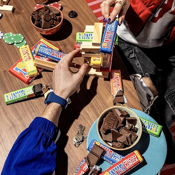 TONY’S CHOCOLONELY BELGIAN MILK CHOCOLATE CANDY BAR, PURE CHOCOLATE BARS FOR SNACKS, PARTY FAVORS, GIFTS, OR GIFT BASKET, 32% CACAO, MADE FROM QUALITY FAIRTRADE COCOA, 20 BARS, 1.76 OZ EACH
