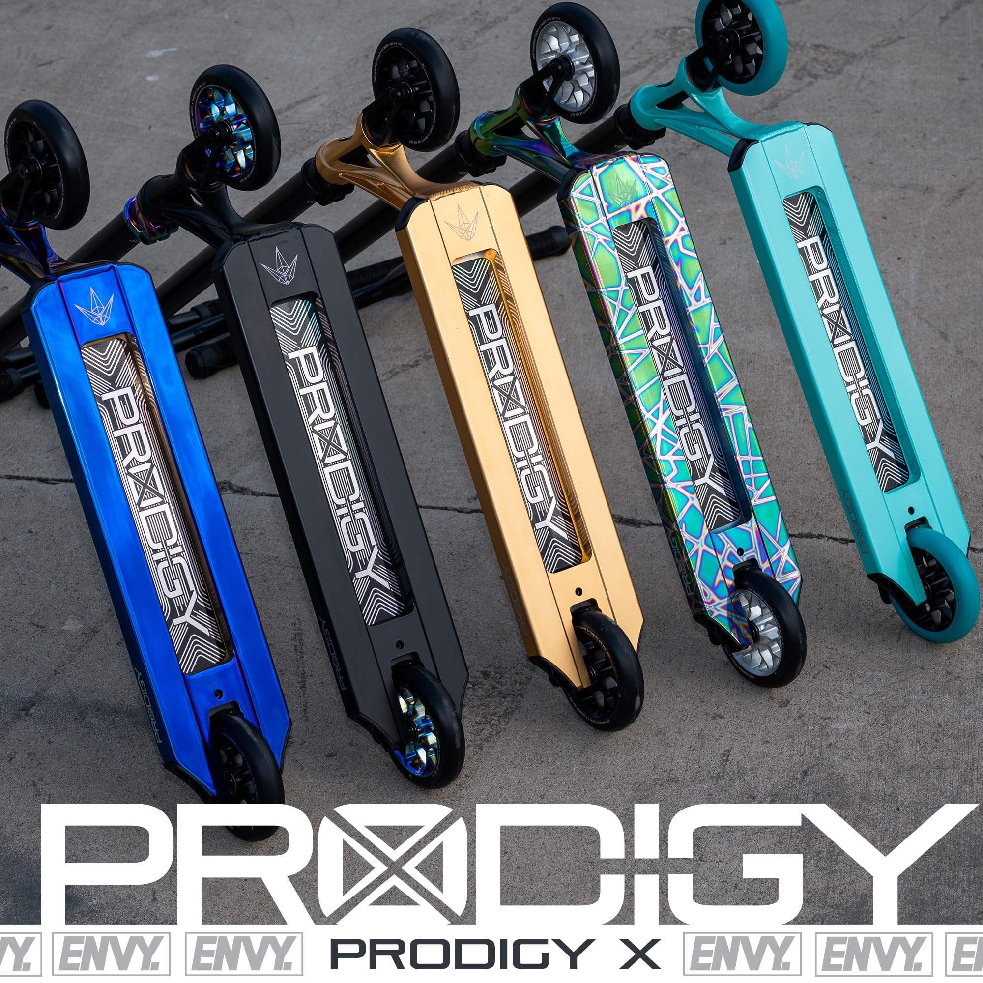 Envy Scooters Prodigy X Pro Scooter - Quality, High Performance Scooters Built from Professional Level Parts - Perfect Stunt Scooter for All Skill Levels